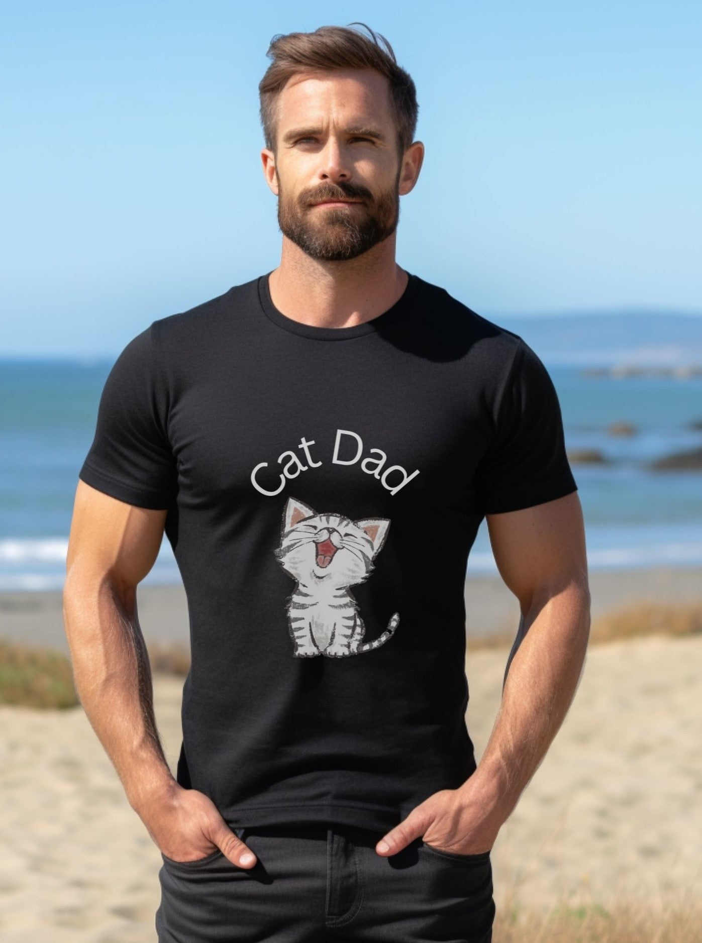 Cat Dad T-Shirt - Albro Designs  # 