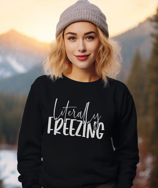 Literally Freezing - Sweatshirt - Albro Designs  #