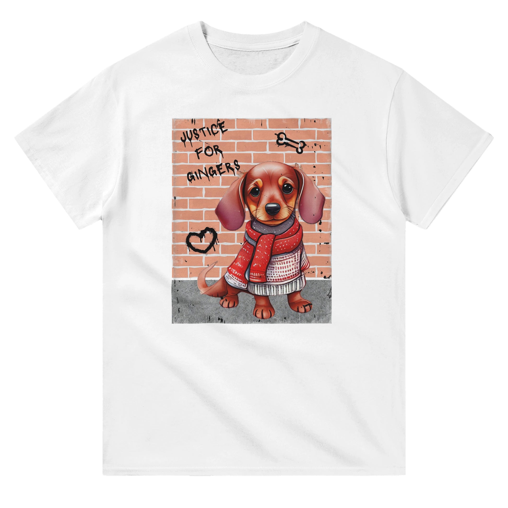 Justice For Gingers Dachshund Dog Graffiti - T-Shirt - Albro Designs  # 