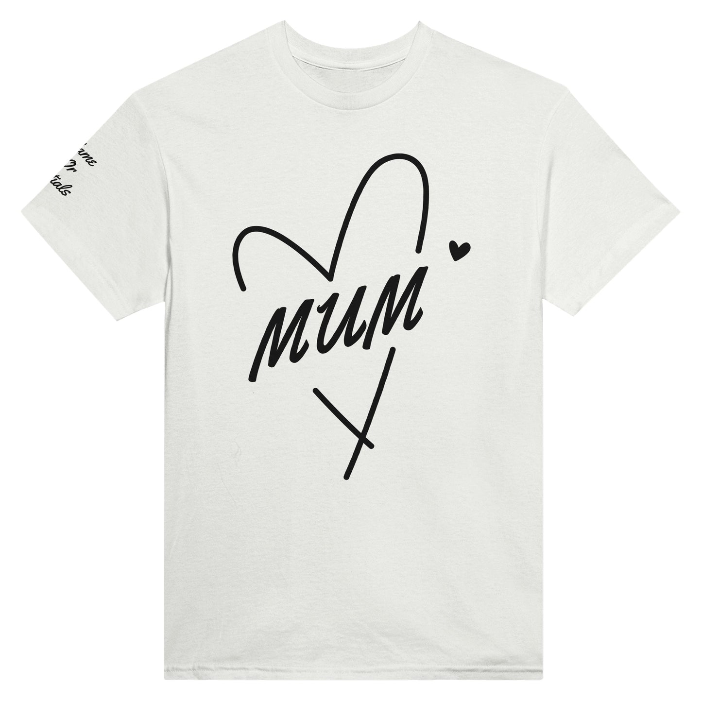 Mum Heart - Custom Sleeve T-Shirt - Albro Designs  # 