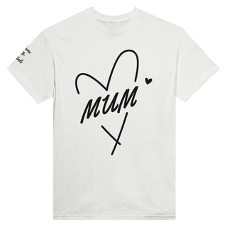 Mum Heart - Custom Sleeve T-Shirt