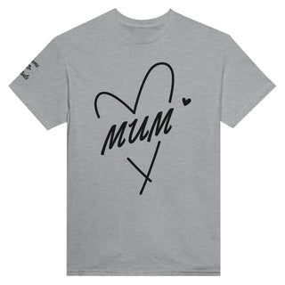 Mum Heart - Custom Sleeve T-Shirt