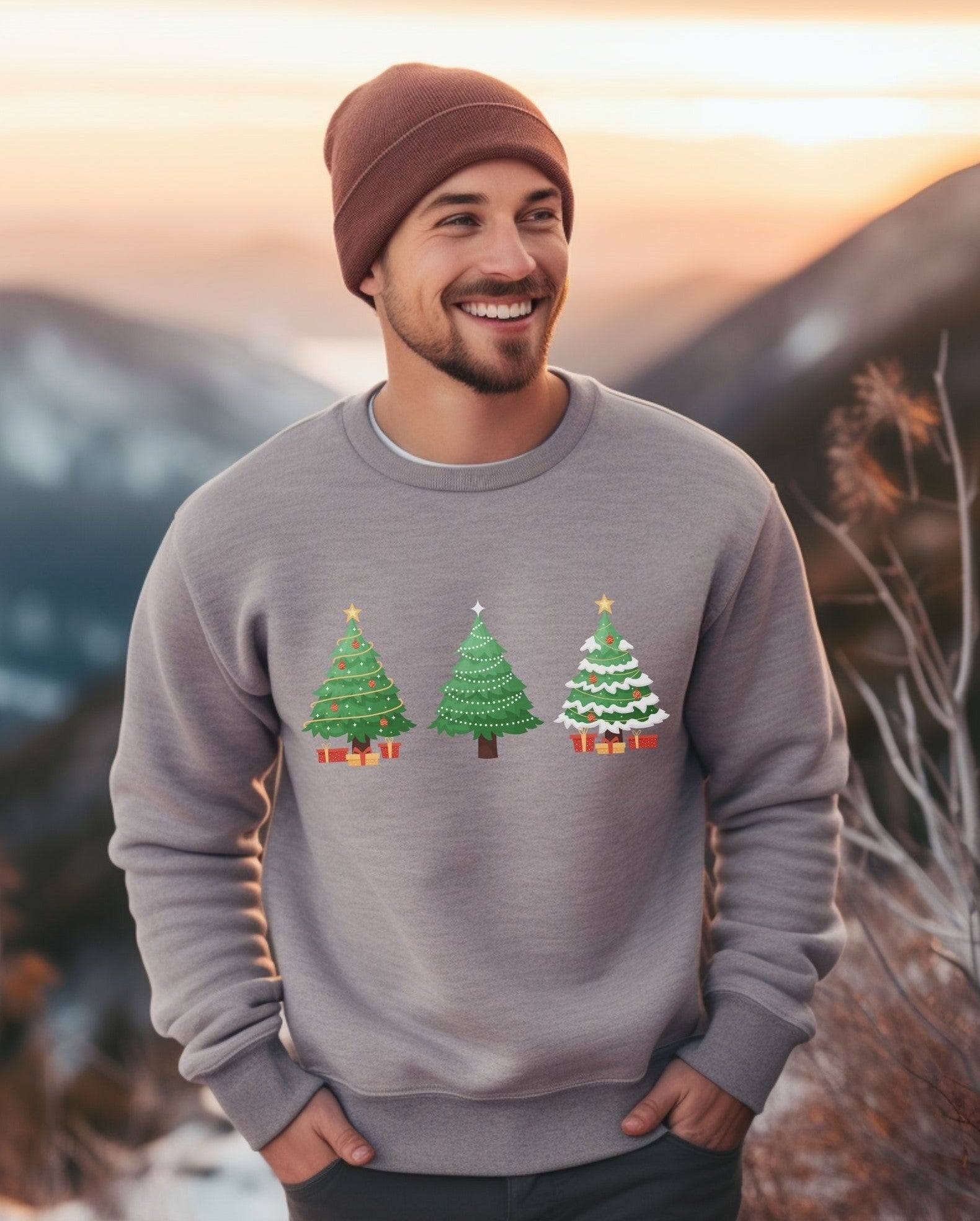 Christmas Tree Print - Sweatshirt - Albro Designs  # 